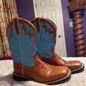 Ariat Unbridled Brown and Turquoise Boots